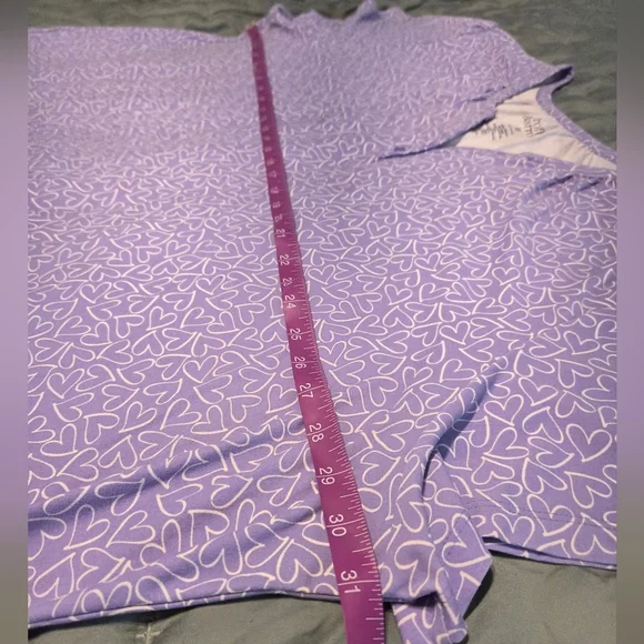 Croft & Barrow Sleepwear Purple Hearts Sleep Dress - Picture 6 of 8